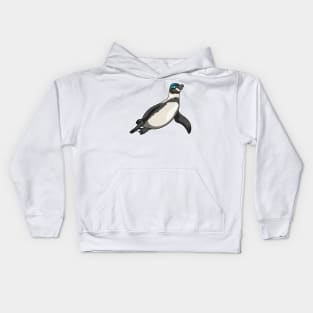 Penguin Swimming Swimming goggles Kids Hoodie